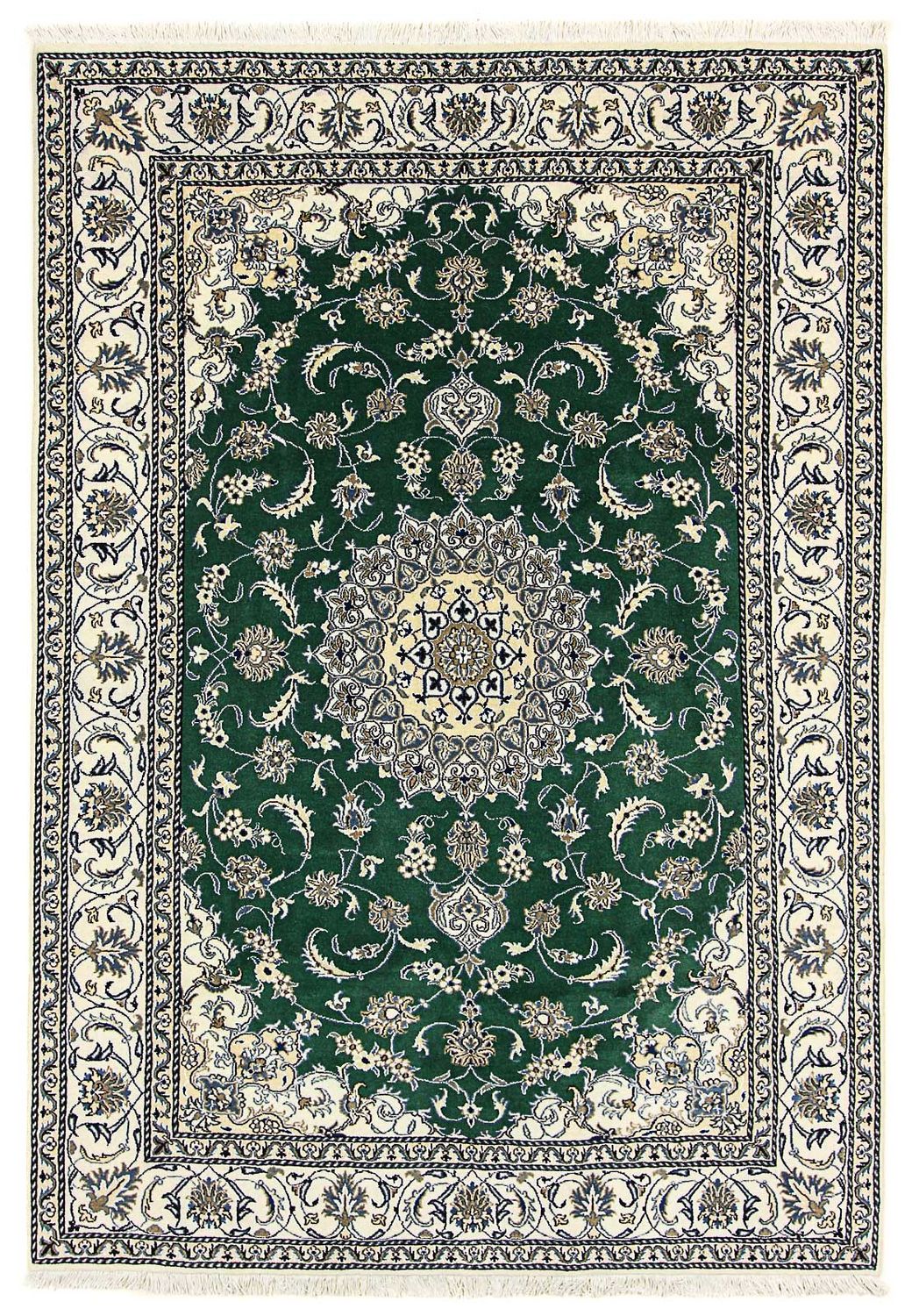 Perser Rug - Nain - 286 x 200 cm - dark green