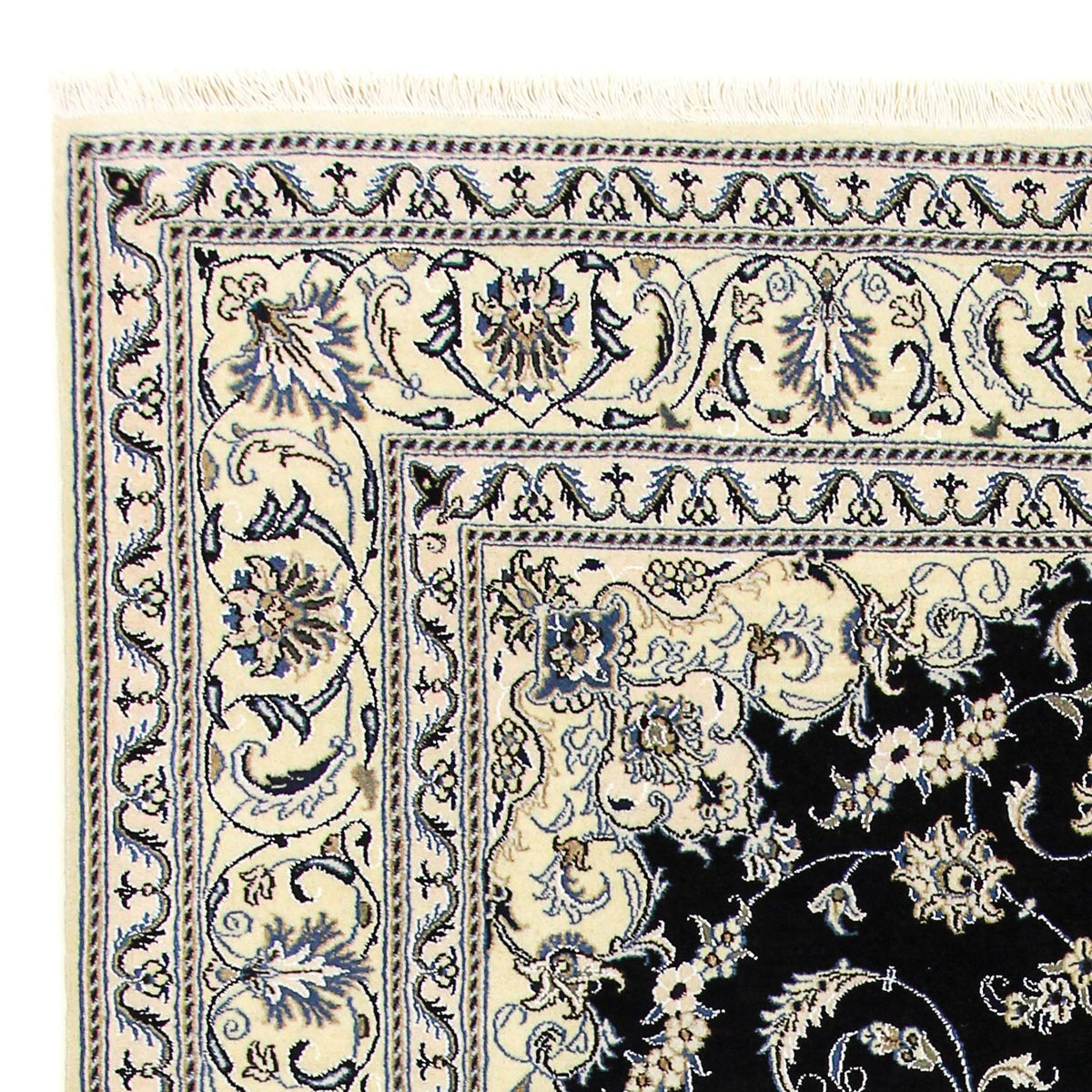 Perser Rug - Nain - 296 x 197 cm - dark blue