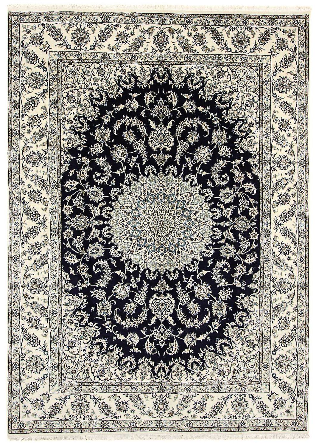 Perser Rug - Nain - 343 x 251 cm - dark blue