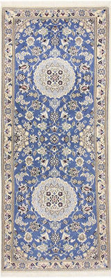 Runner Perser Rug - Nain - Royal - 198 x 83 cm - blue