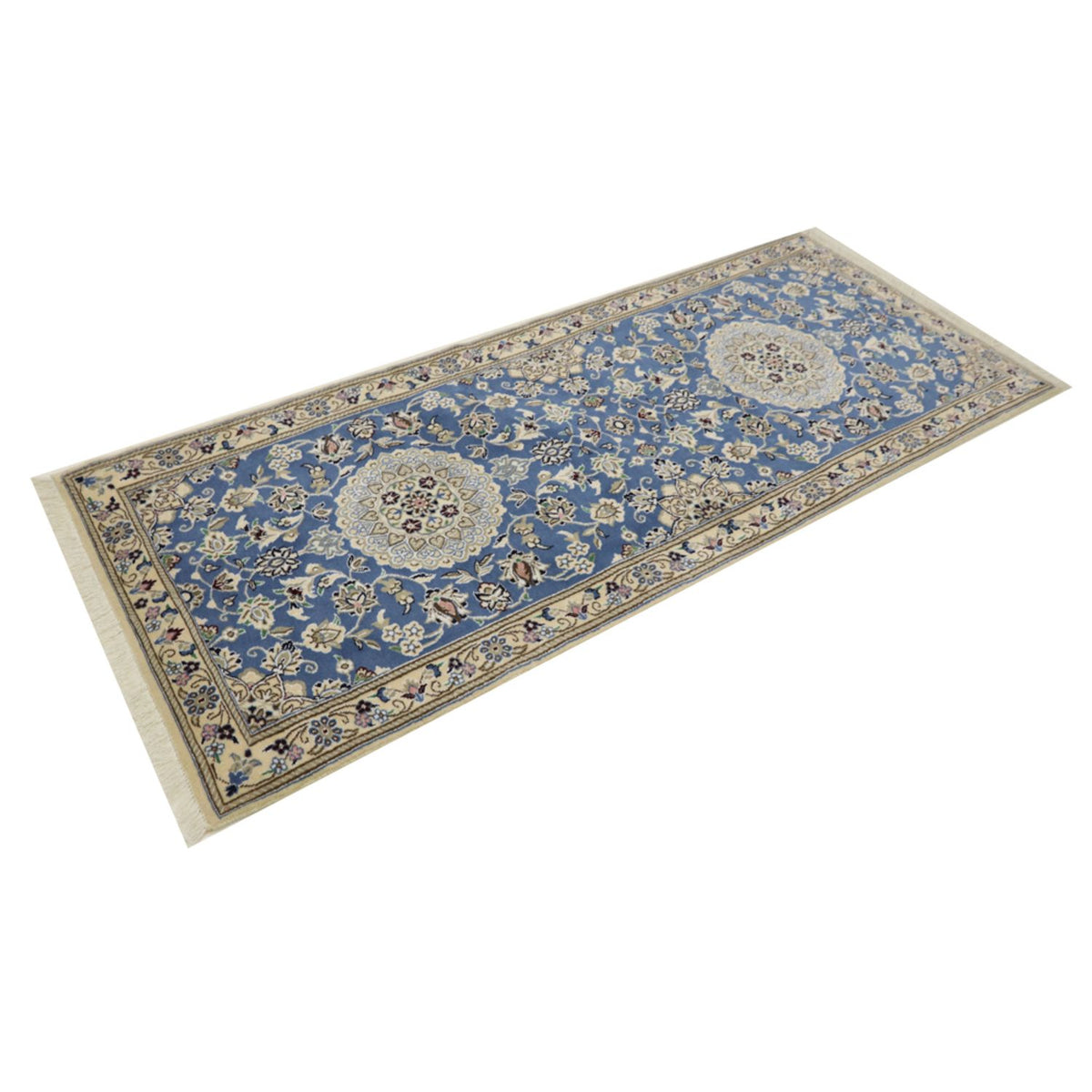 Runner Perser Rug - Nain - Royal - 198 x 83 cm - blue