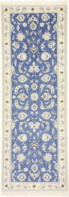 Runner Perser Rug - Nain - Royal - 207 x 69 cm - blue