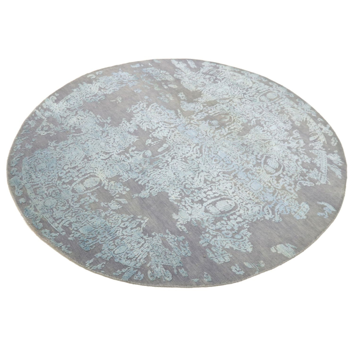 Designer Rug round  - 243 x 243 cm - light blue