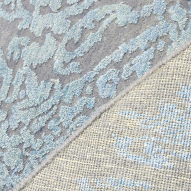 Designer Rug round  - 243 x 243 cm - light blue