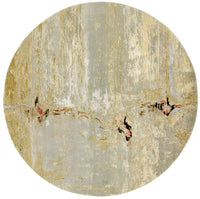 Designer Rug round  - 202 x 202 cm - multicolored