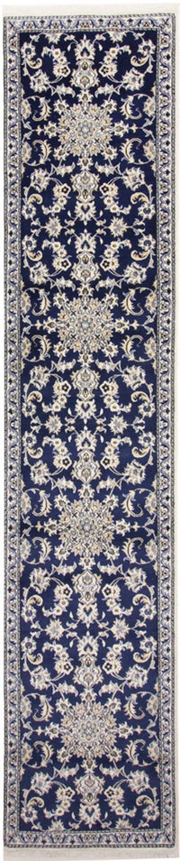 Runner Perser Rug - Nain - 387 x 77 cm - dark blue