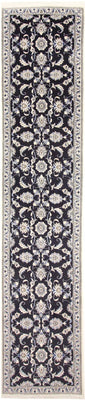 Runner Perser Rug - Nain - 394 x 79 cm - dark blue