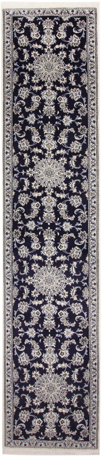 Runner Perser Rug - Nain - 383 x 76 cm - dark blue