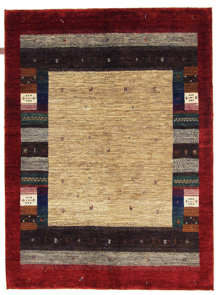 Gabbeh Rug - Loribaft Indus - 213 x 157 cm - beige