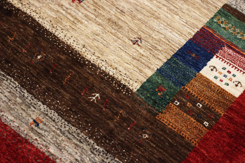 Gabbeh Rug - Loribaft Indus - 213 x 157 cm - beige