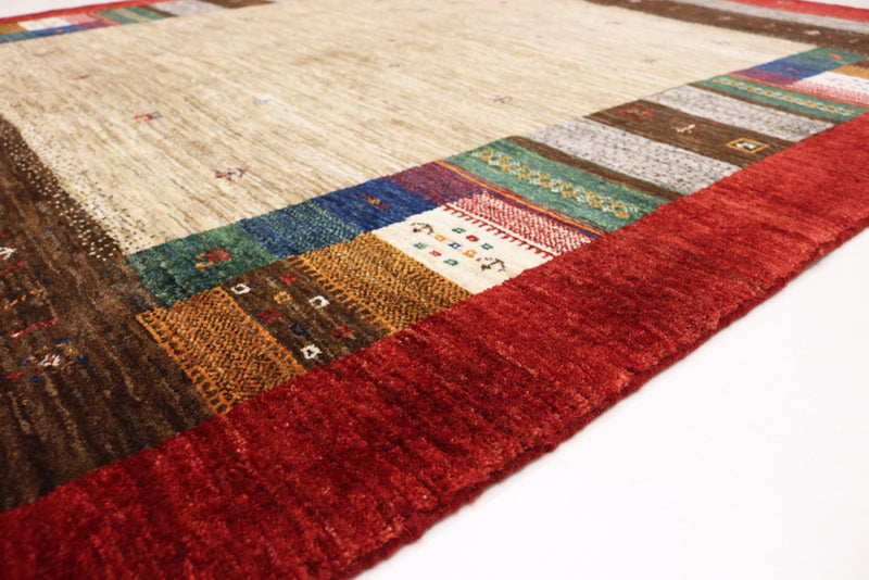 Gabbeh Rug - Loribaft Indus - 213 x 157 cm - beige