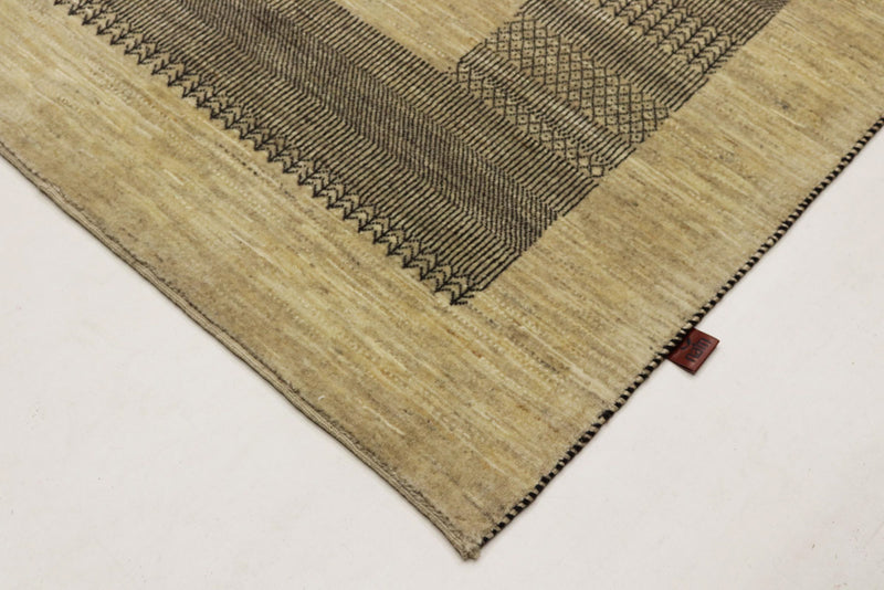 Gabbeh Rug - Loribaft Indus - 235 x 203 cm - dark beige