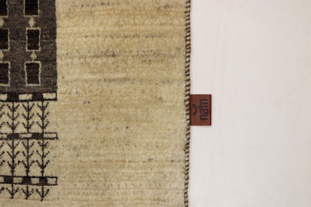 Gabbeh Rug - Loribaft Indus - 206 x 152 cm - dark beige