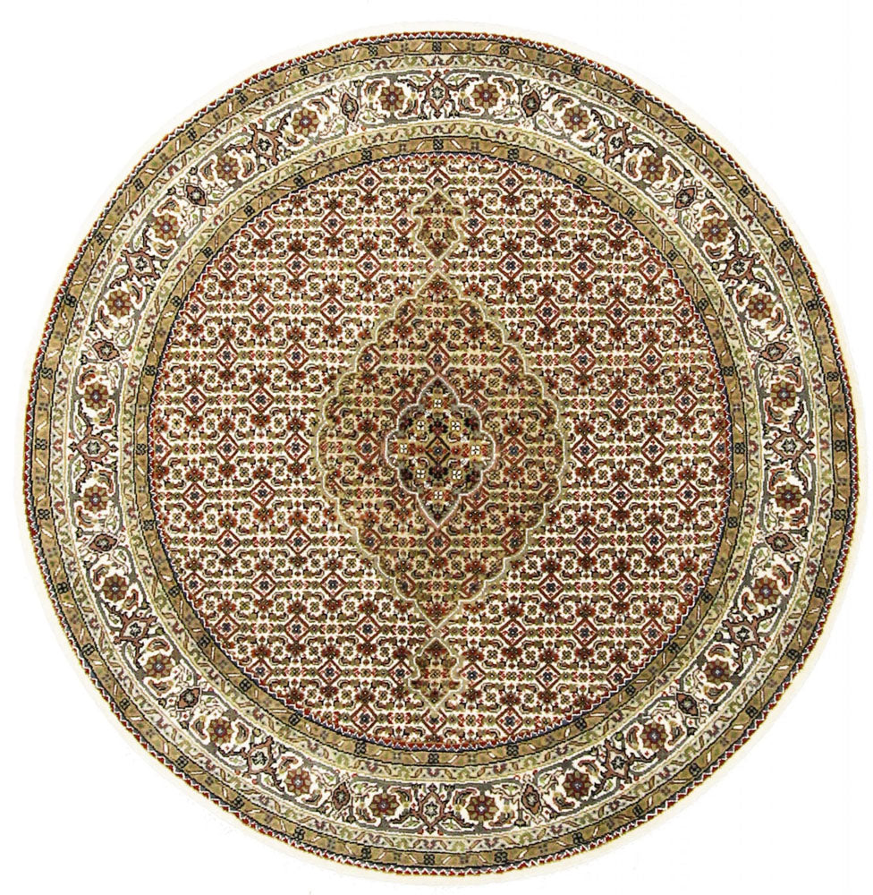 Oriental Rug - Tabriz round  - 150 x 150 cm - sand
