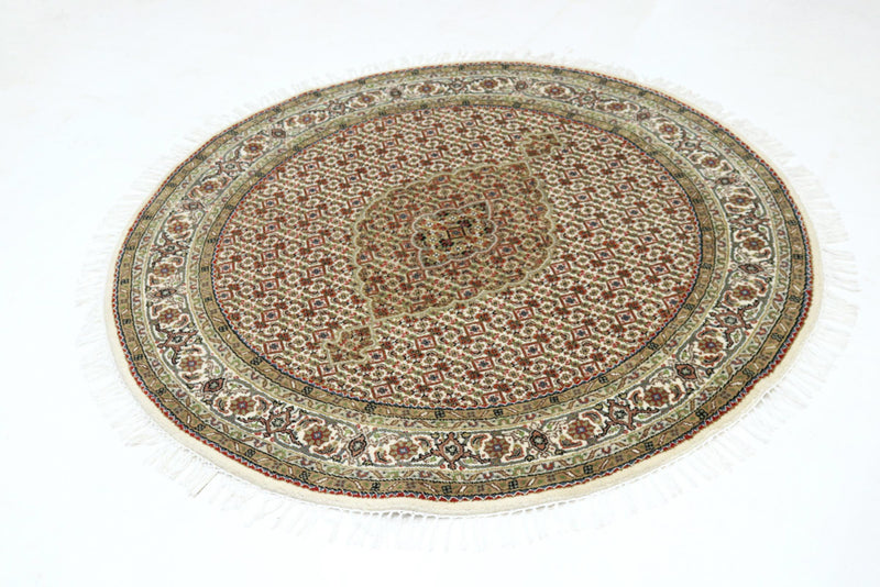 Oriental Rug - Tabriz round  - 150 x 150 cm - sand