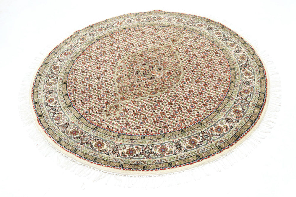 Oriental Rug - Tabriz round  - 150 x 150 cm - sand