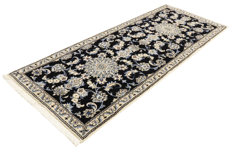 Runner Perser Rug - Nain - 197 x 72 cm - dark blue