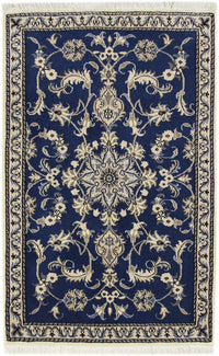 Perser Rug - Nain - 140 x 90 cm - dark blue