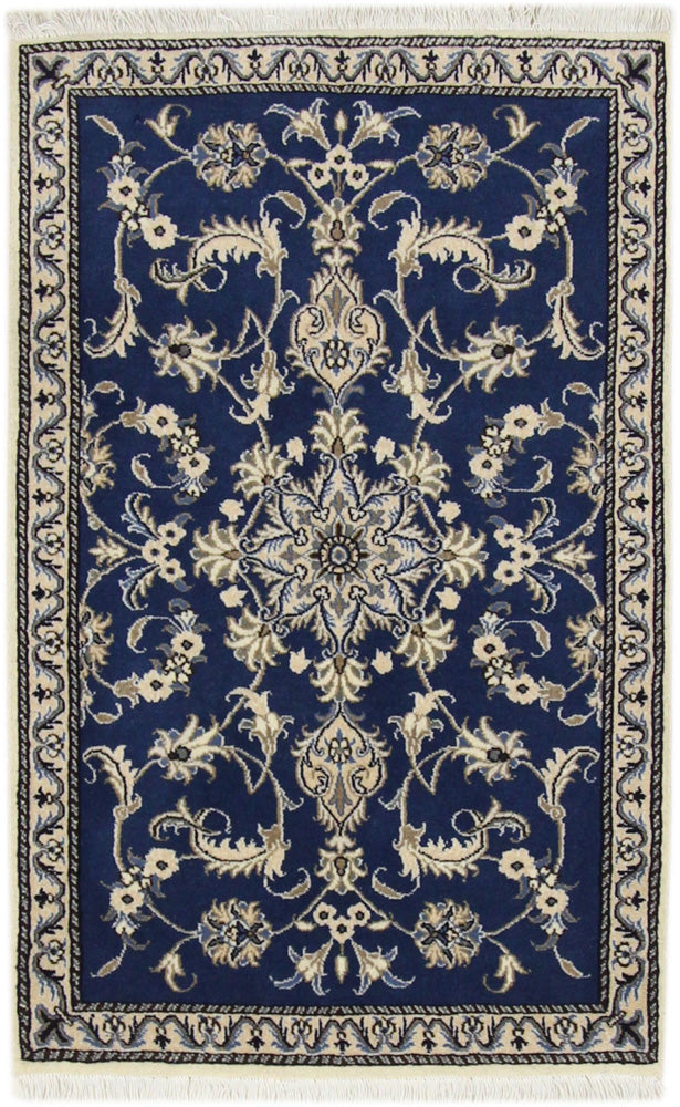 Perser Rug - Nain - 140 x 90 cm - dark blue