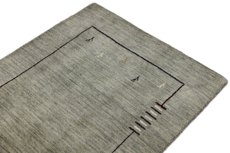 Runner Gabbeh Rug - Loribaft Softy - 202 x 82 cm - grey