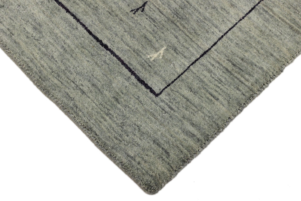 Runner Gabbeh Rug - Loribaft Softy - 202 x 82 cm - grey