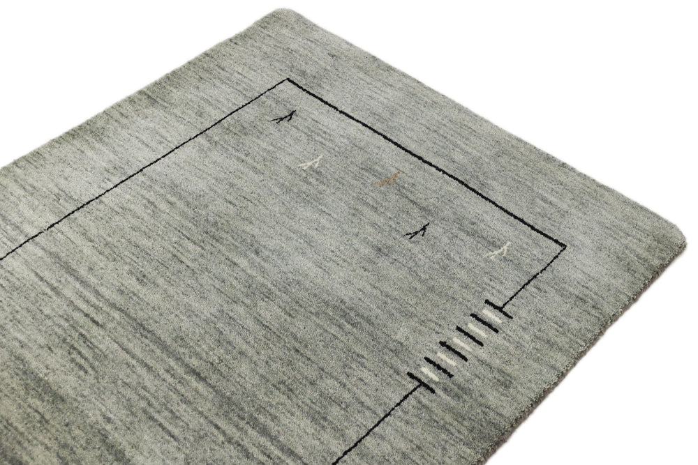 Runner Gabbeh Rug - Loribaft Softy - 203 x 83 cm - grey