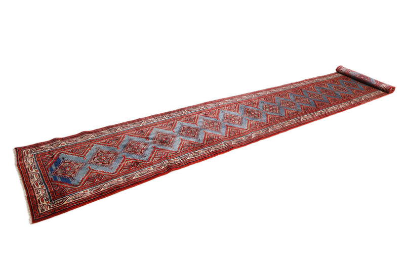Runner Turkaman Rug - 535 x 90 cm - rust