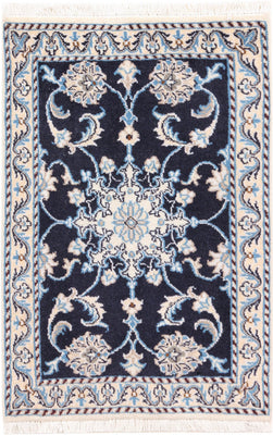 Perser Rug - Nain - 90 x 60 cm - dark blue