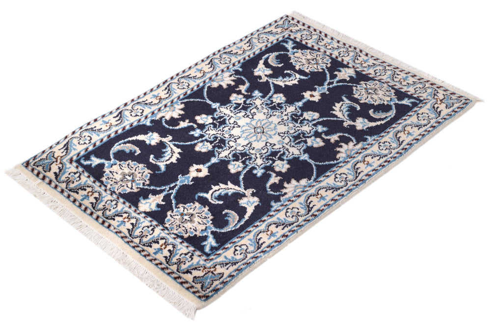 Perser Rug - Nain - 90 x 60 cm - dark blue