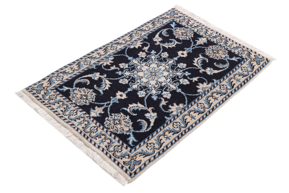 Perser Rug - Nain - 90 x 60 cm - dark blue