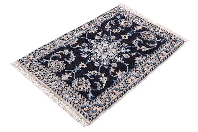 Perser Rug - Nain - 90 x 60 cm - dark blue