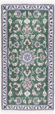 Perser Rug - Nain - 137 x 70 cm - green