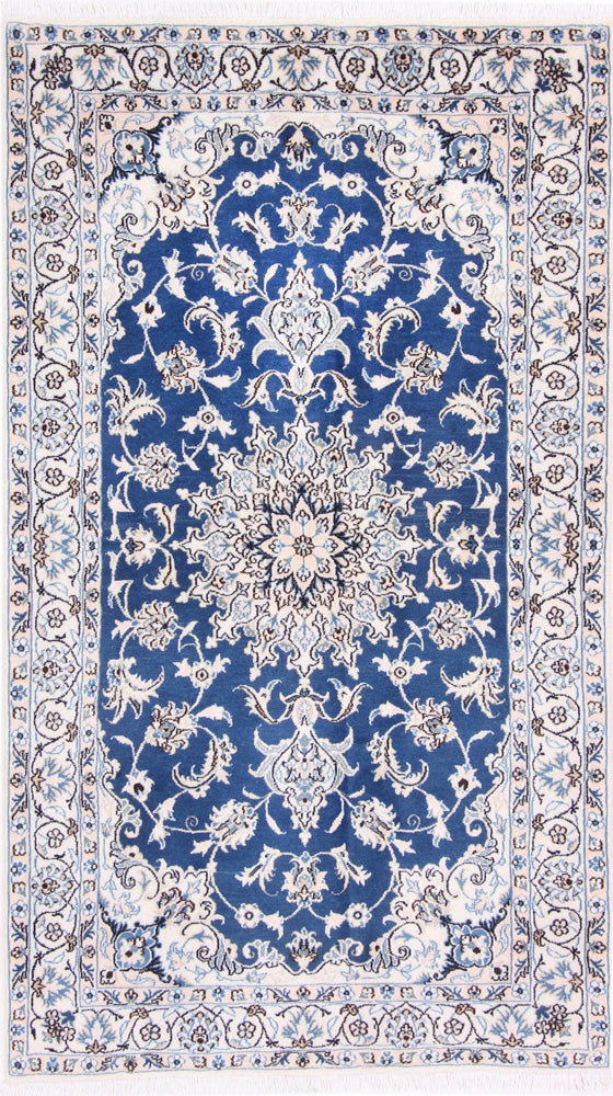 Perser Rug - Nain - 211 x 122 cm - blue