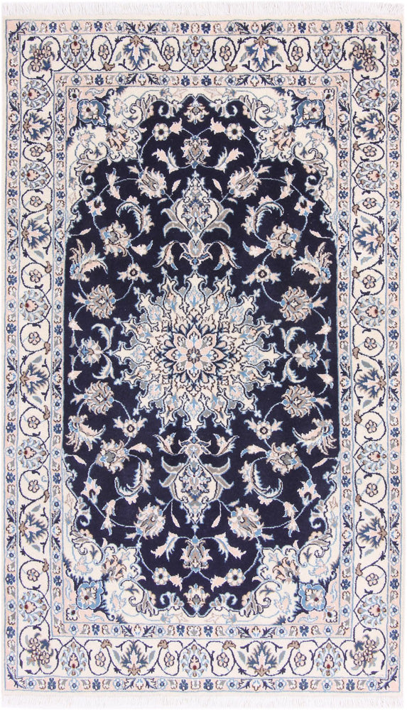 Perser Rug - Nain - 202 x 119 cm - dark blue