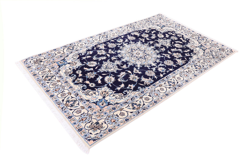 Perser Rug - Nain - 202 x 119 cm - dark blue