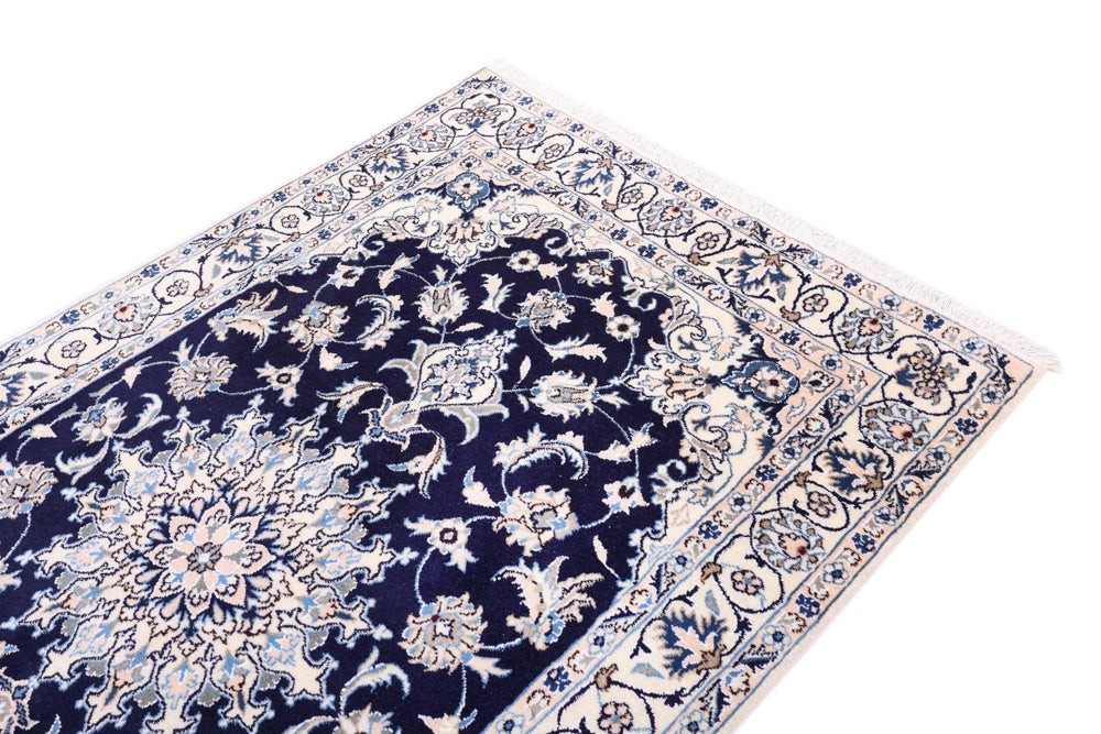 Perser Rug - Nain - 202 x 119 cm - dark blue