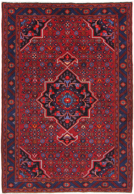 Perser Rug - Nomadic - 205 x 140 cm - dark red