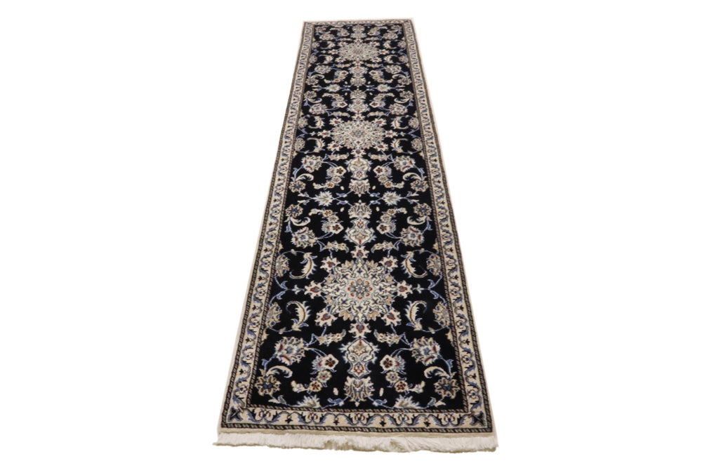 Runner Perser Rug - Nain - 296 x 77 cm - dark blue