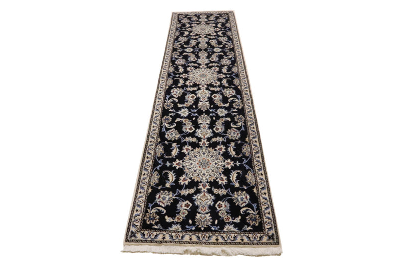 Runner Perser Rug - Nain - 296 x 77 cm - dark blue