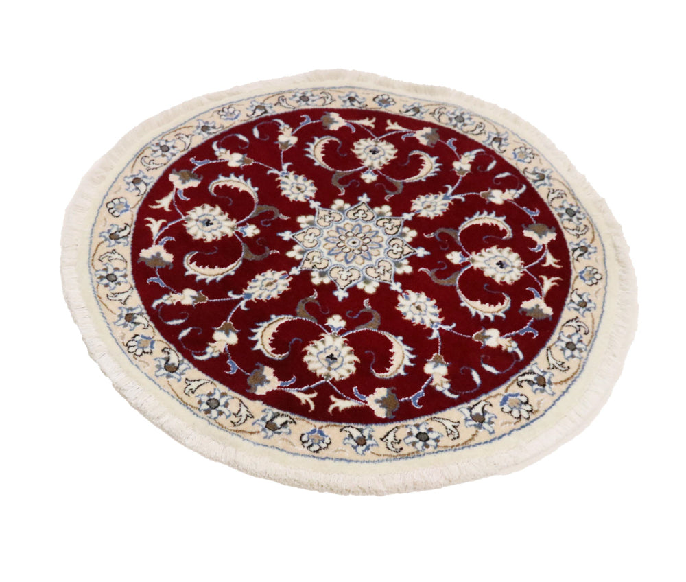 Runner Perser Rug - Nain - 100 x 100 cm - dark red