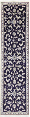 Runner Perser Rug - Nain - 292 x 75 cm - dark blue
