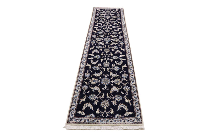 Runner Perser Rug - Nain - 292 x 75 cm - dark blue