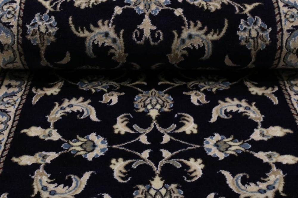 Runner Perser Rug - Nain - 292 x 75 cm - dark blue