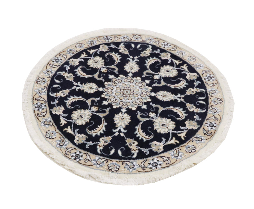 Runner Perser Rug - Nain - 100 x 100 cm - dark blue