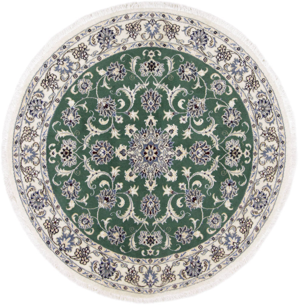 Runner Perser Rug - Nain - Royal - 100 x 100 cm - green