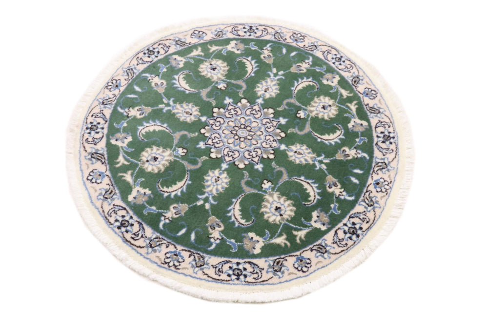 Runner Perser Rug - Nain - Royal - 100 x 100 cm - green