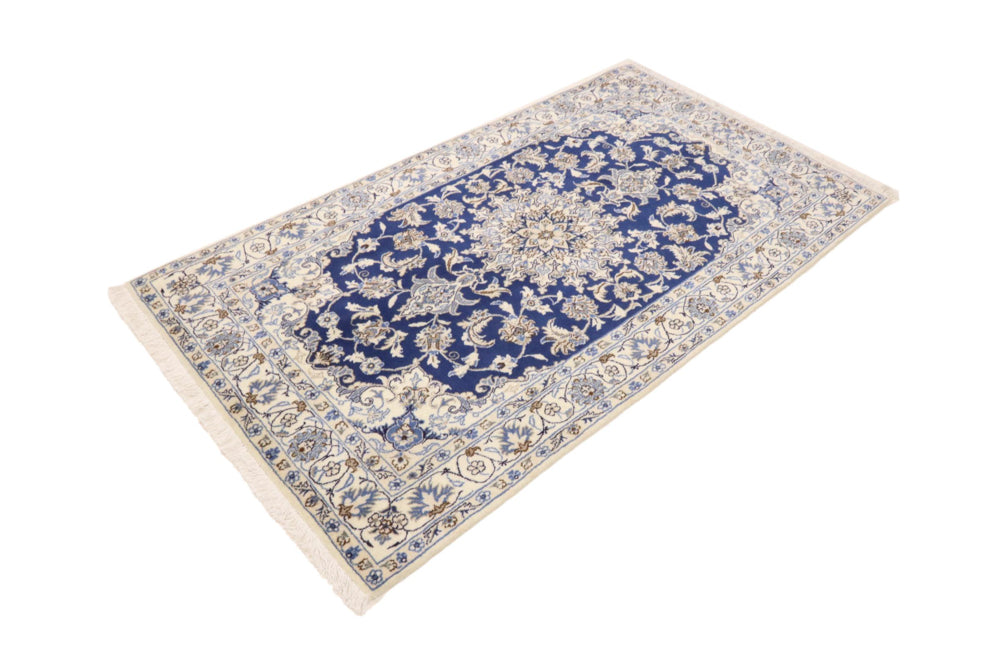 Perser Rug - Nain - 206 x 120 cm - blue