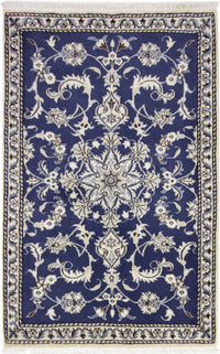 Perser Rug - Nain - 138 x 88 cm - blue