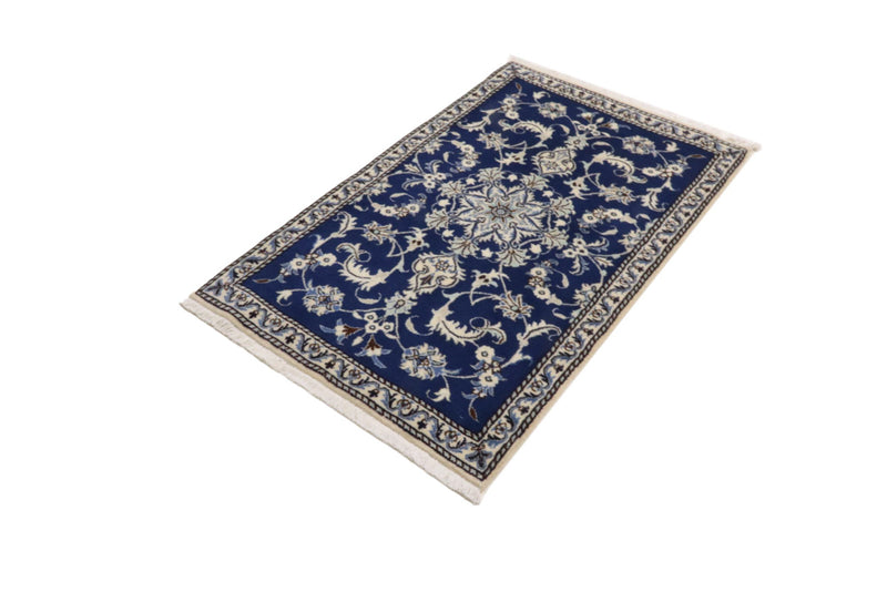 Perser Rug - Nain - 138 x 88 cm - blue