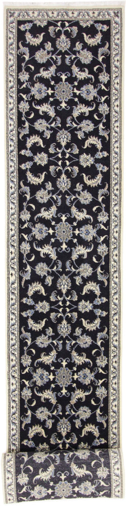 Runner Perser Rug - Nain - 393 x 77 cm - dark blue